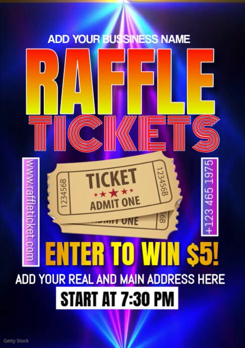 Copy of raffle Tickets | PosterMyWall