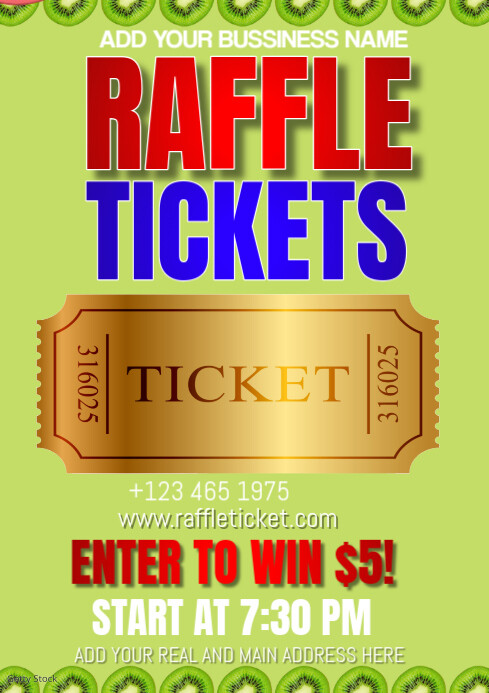 raffle Tickets Templat | PosterMyWall