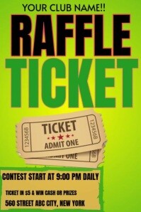 Blinking Raffle raffle Tickets Template | PosterMyWall