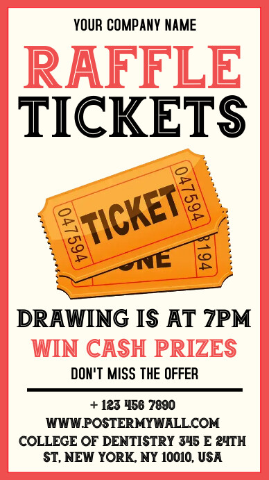 Blake Raffle Templat raffle tickets Templat | PosterMyWall