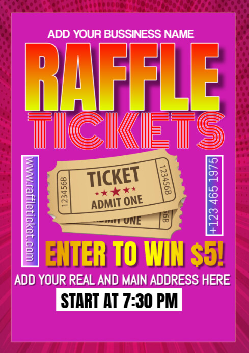 16 Team Raffle Tickets raffle Tickets Template | PosterMyWall