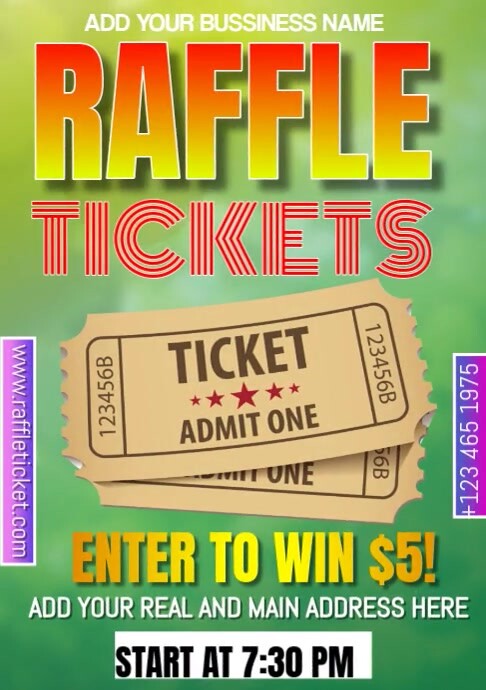raffle Tickets Template | PosterMyWall