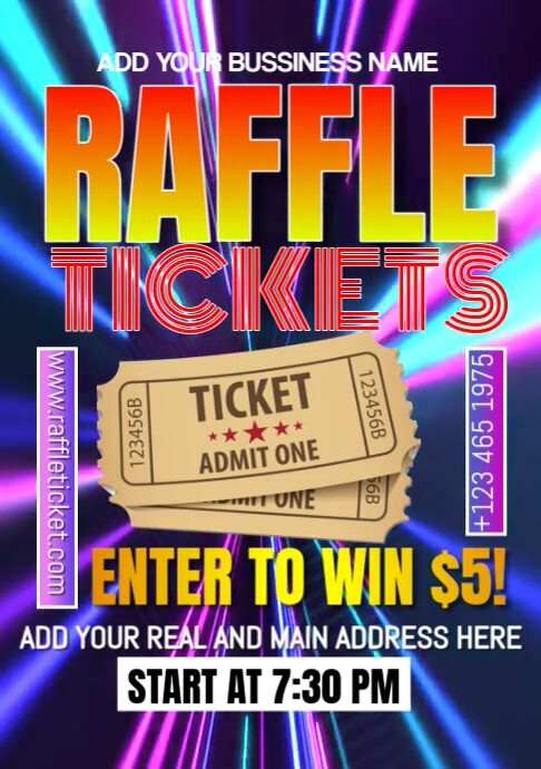 Plantilla de raffle Tickets | PosterMyWall