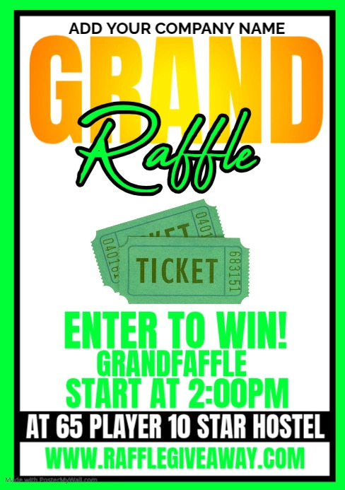 Raffle Tickets Instagram Post A5 Template | PosterMyWall