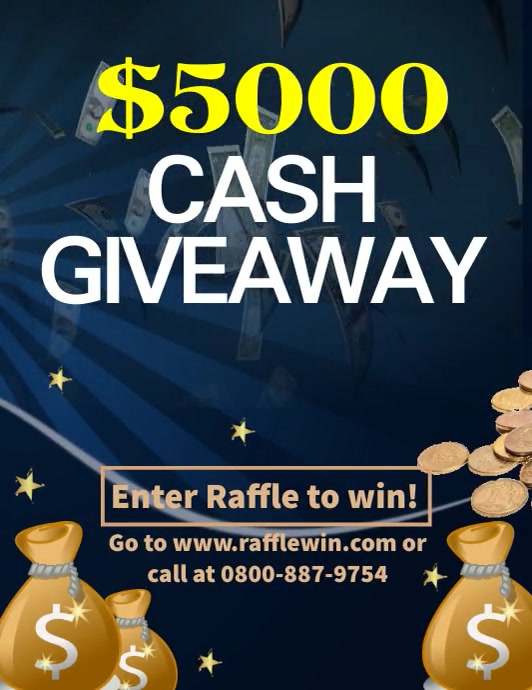 Raffle Win Flyer Template | PosterMyWall