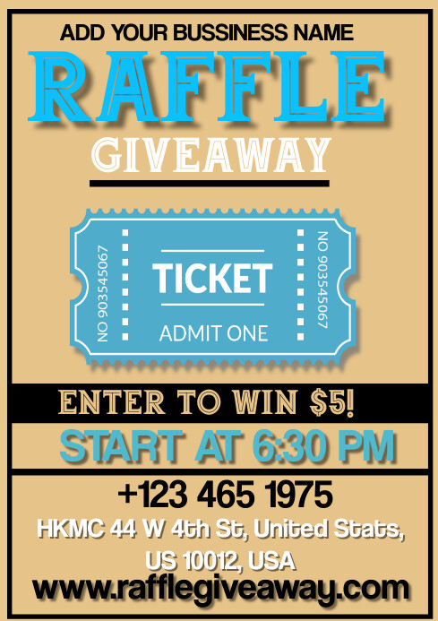 Rafflr Giveaway  A3 template