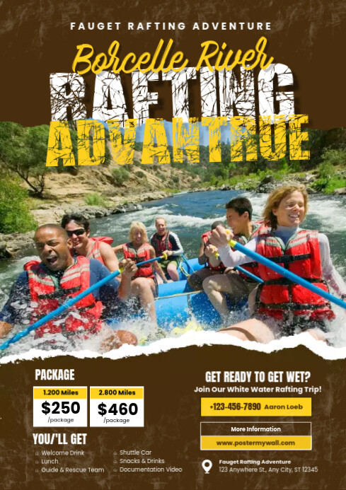 River Raft Poster Poster Rafting Trip