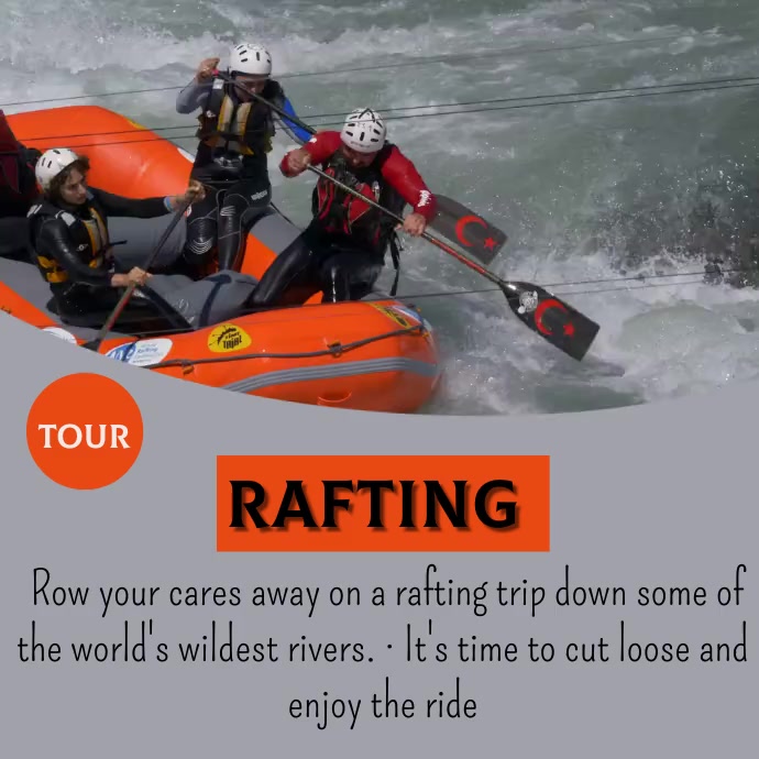 Rafting in the river Template | PosterMyWall
