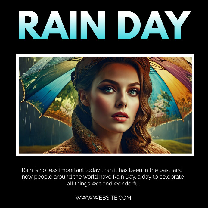 Plantilla de rain day template | PosterMyWall