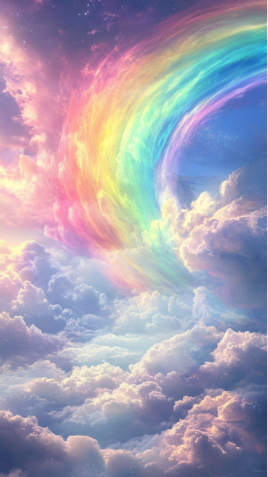 Rainbow Aurora Celestial Cloudscape Instagram 快拍 template