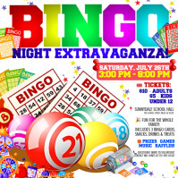 RAINBOW BINGO NIGHT Instagram Post template