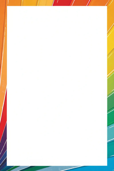 Plantilla de Rainbow border frame | PosterMyWall