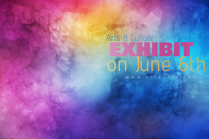 Rainbow Colorful Paint Simple Modern Event Club Venue Art Affiche template