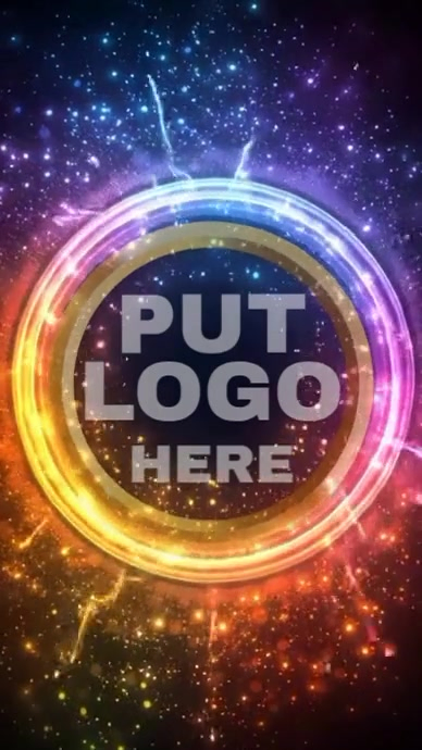 Rainbow colour circle intro outro animation template | PosterMyWall