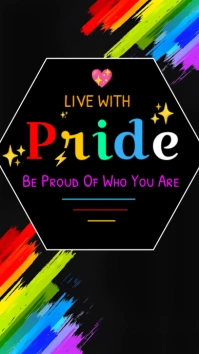 Rainbow Joyful Lgbt Pride Quote  Poster Instagram Story template