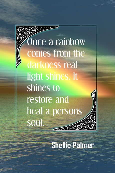 Rainbow Of Light Inspiring Quote 海报 template