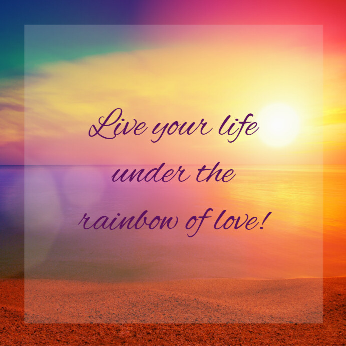 Rainbow of Love Instagram Plasing template