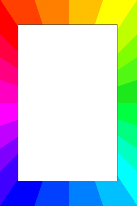 Rainbow Party Prop Frame | PosterMyWall