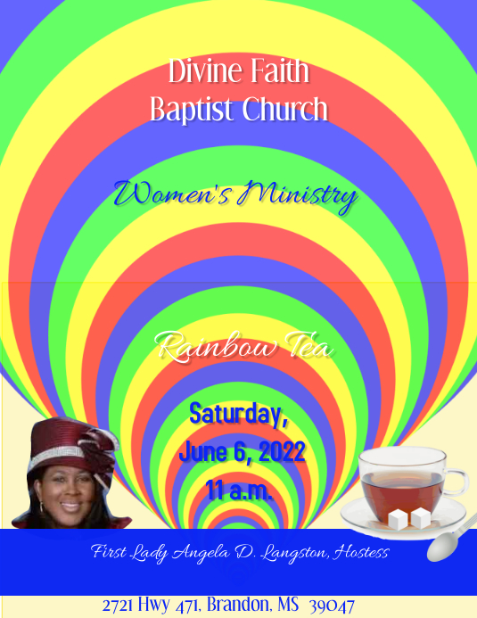 Rainbow Tea Template PosterMyWall