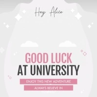 Rainbow Themed Good Luck Square Video template
