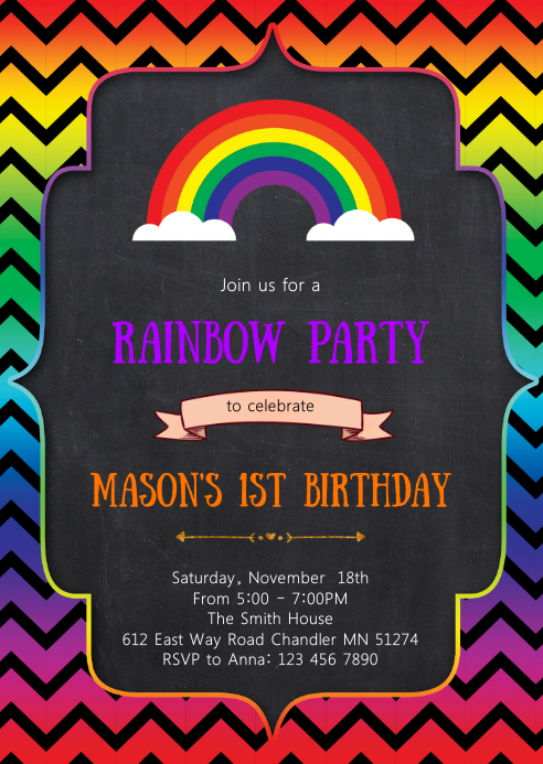 Modele La Invitation De Fete D Anniversaire De Licorne Arc En Ciel Postermywall Modele La Invitation De Fete D Anniversaire De Licorne Arc En Ciel Postermywall