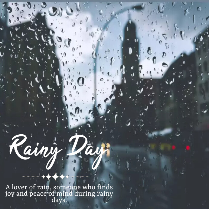 Rainy Day Instagram Post Template | PosterMyWall