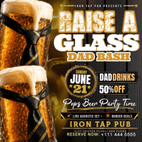 Raise A Glass Dad Bash Instagram 帖子 template