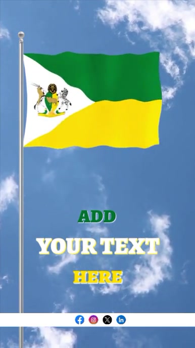 Raising Flag Of Isiolo County Waving Flag Editable Instagram Reel template