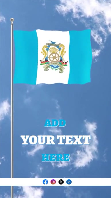 Raising Flag Of Mombasa County Waving Flag Editable Instagram Reel template