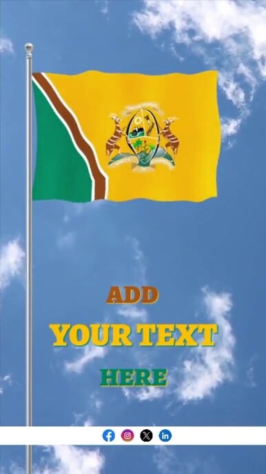 Raising Flag of Trans Nzoia Editable Template รีลบน Instagram
