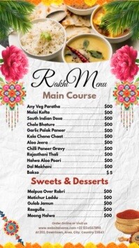 rakhi menu Instagram Story template