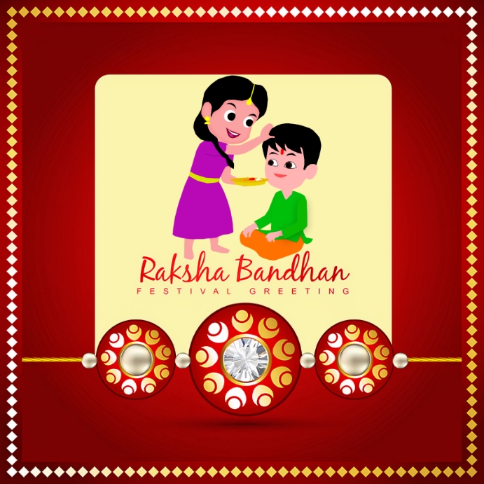 Rakhi vector template poster Instagram 帖子