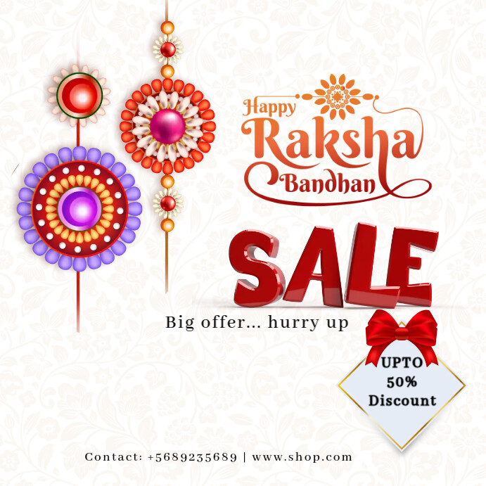 RAKSHA BANDHAN Post Instagram template