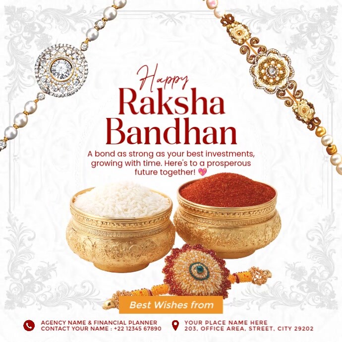 Copy of Raksha Bandhan Best Wishes Post Template | PosterMyWall