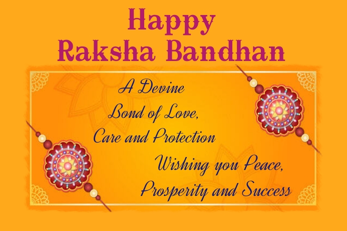 Raksha bandhan Plakat template