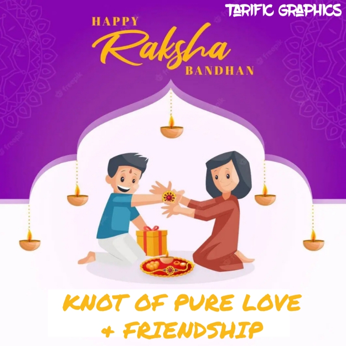 raksha bandhan Instagram Post template