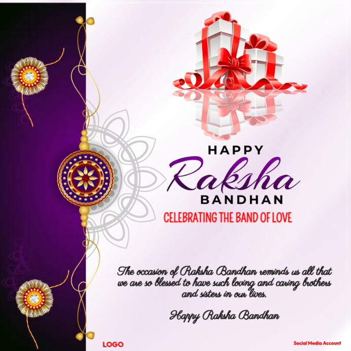 raksha bandhan Instagram-opslag template