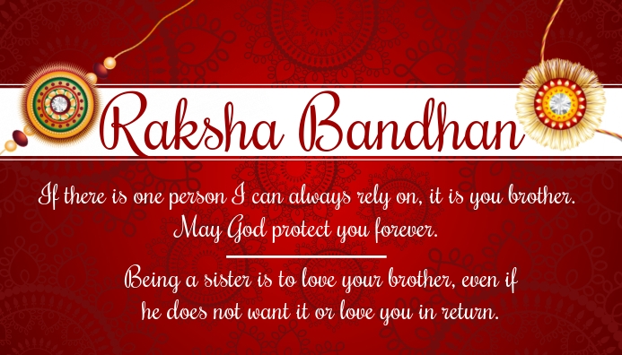 Raksha Bandhan Greeting Card Template Tarjeta de Presentación