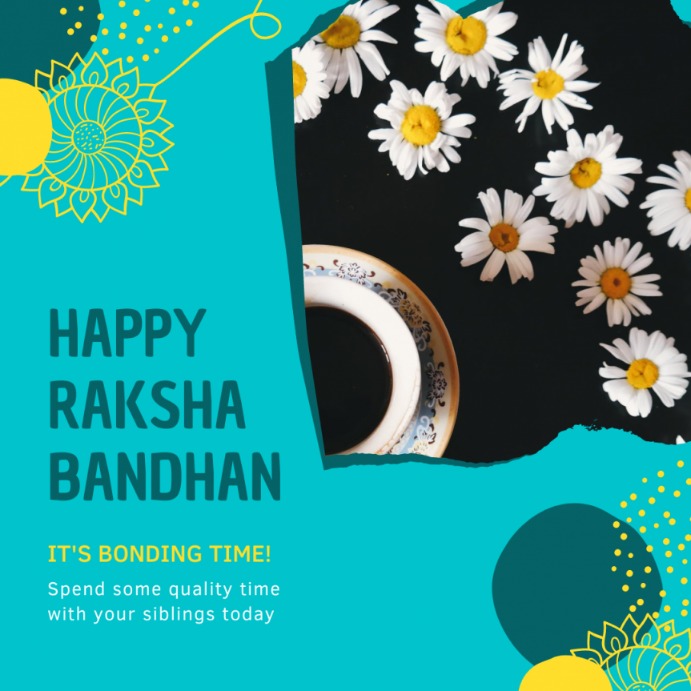 Raksha Bandhan post Message Instagram template