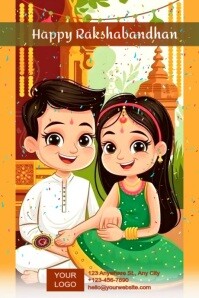 Rakshabandhan Celebration Plakat Template