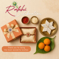 Rakshabandhan Instagram Post template