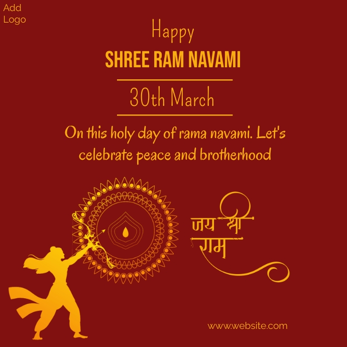 Ram navami, shree ram navami post template