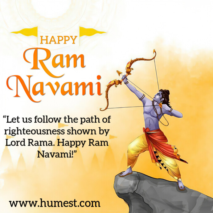 Ram Navami Design Instagram Post template
