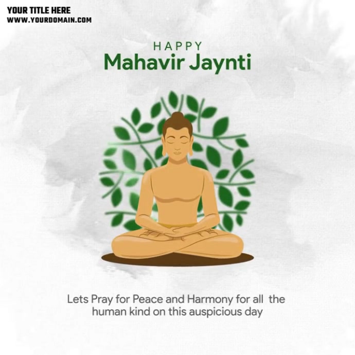 Mahaveer jayanti Instagram Post template
