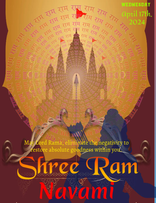 ram navami design Flyer (US Letter) template