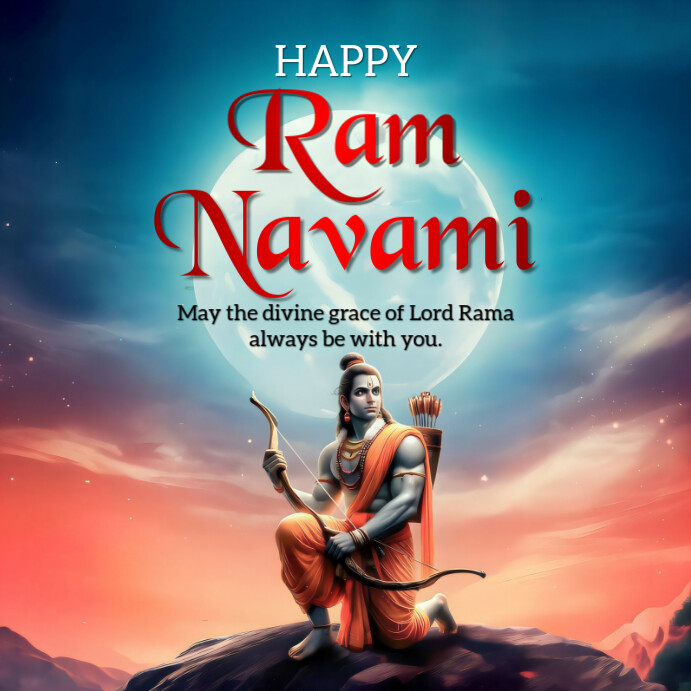 Ram Navami Design Instagram 帖子 template