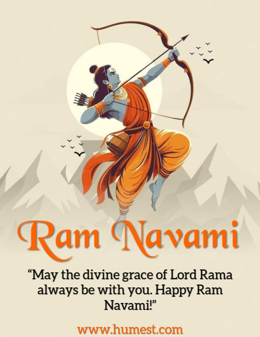 Ram Navami Design Flyer (US Letter) template
