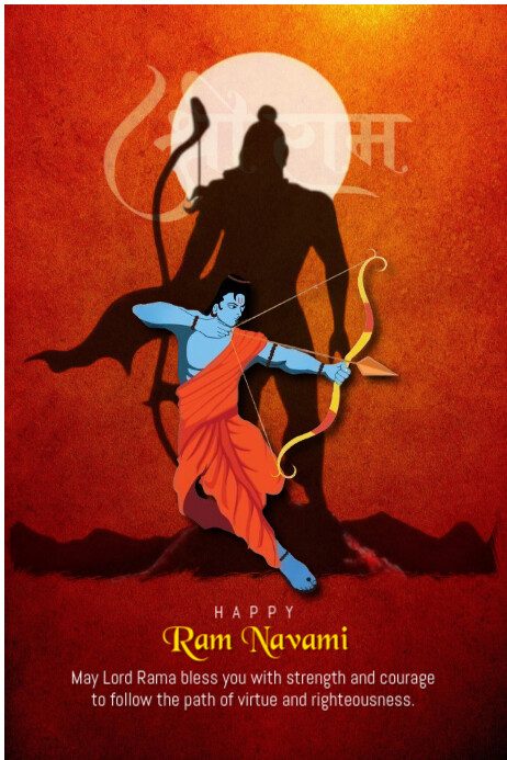 Ram Navami Poster template