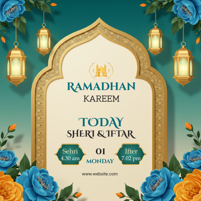 Ramada Iftar Sehri Time Daily Schedule Template PosterMyWall ramada-iftar-sehri-time-daily-schedule-template-postermywall