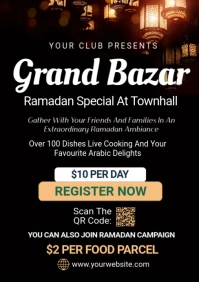Ramadan bazar,ramazan ,charity A5 template